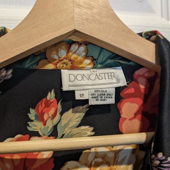 Vintage Don Caster 100% Silk Floral Blouse - Picture 2 of 6